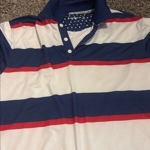 Walter Hagen Navy and White Star Polo